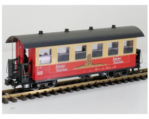 LGB 33733 HSB-Schierker Feuerstein Personenwagen KB 900-473, Innenbeleuchtung, Metallrader