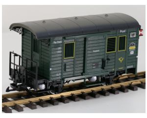 LGB 32190 KPEV Gepäck-/Postwagen mit Metallrader, Kugellager, Innenbeleuchtung, Schlussbeleuchtung