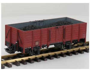 LGB 4021 C Hochbordwagen, Mitt Kohlen Beladung und Metallrader