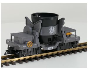 LGB 40560 Gußstahl-Wagen, Kippfunction, Metallrader, Stromabnahme NEW OLD STOCK