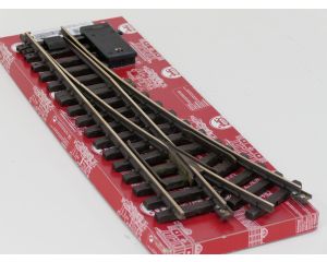 LGB 16150 Elektr.Weiche,links, R3,22.5Grad, Buiten gebruikt, Met Schroefbare railverbinders