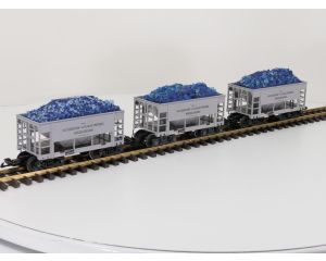 PIKO 37151 Set van 3 Schüttgutwagen der Naturstein- & Basaltwerke Mieselbrunn, Metallrader