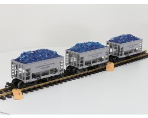 PIKO 37151 Set van 3 Schüttgutwagen der Naturstein- & Basaltwerke Mieselbrunn, Metallrader