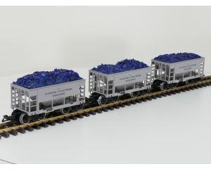 PIKO 37151 Set van 3 Schüttgutwagen der Naturstein- & Basaltwerke Mieselbrunn, Metallrader