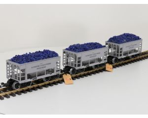 PIKO 37151 Set van 3 Schüttgutwagen der Naturstein- & Basaltwerke Mieselbrunn, Metallrader