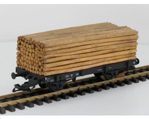PIKO 37781 G-Rungenwagen mit Holzladung DB 