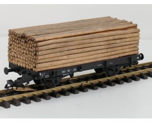 PIKO 37781 G-Rungenwagen mit Holzladung DB 