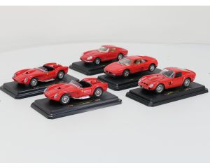 Schaal 1:24 Bburago 1507, 1507, 1510, 1511 en 1539 set van 5 Ferrari's (Testarossa, 250 GTO, 275 GTB/4 en 348 tb) #9645