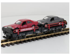 LGB 42590 Autotransportwagen met 2x Mercedes-Benz 190