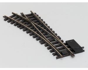 LGB 16150 Elektr.Weiche,links, R3,22.5Grad, Buiten gebruikt, Met Schroefbare railverbinders