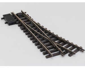 LGB 16150 Elektr.Weiche,links, R3,22.5Grad, Buiten gebruikt, Met Schroefbare railverbinders
