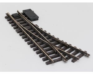 LGB 16150 Elektr.Weiche,links, R3,22.5Grad, Buiten gebruikt, Met Schroefbare railverbinders