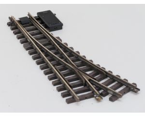 LGB 16150 Elektr.Weiche,links, R3,22.5Grad, Buiten gebruikt, Met Schroefbare railverbinders