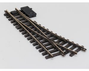 LGB 16150 Elektr.Weiche,links, R3,22.5Grad, Buiten gebruikt, Met Schroefbare railverbinders