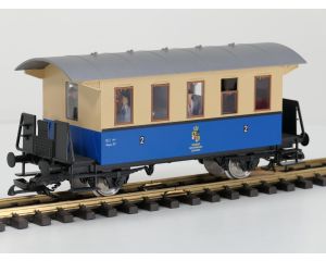 PIKO 37130 BL Personenwagen Königlich Ketschenbacher Kreisbahn, Kugellager Achsen, 10 Figuren