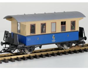 PIKO 37130 BL Personenwagen Königlich Ketschenbacher Kreisbahn, Kugellager Achsen, 10 Figuren
