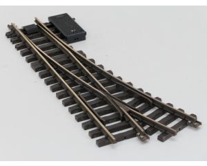 LGB 16150 Elektr.Weiche,links, R3,22.5Grad, Buiten gebruikt, Met Schroefbare railverbinders