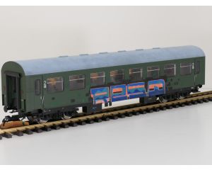 PIKO 37650 G-Reko-Wagen 2. Kl. DR 57 50 28-15 123 -2 Bghwe, GRAFITTI Kugellagerachsen, Innenbel, Energiesp, 11 Figuren