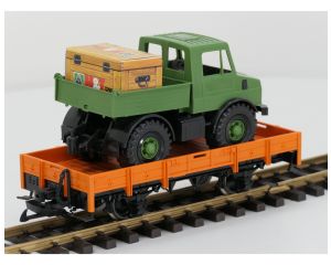 LGB 4010 G Lageboordwagen met Unimog belading, Metallrader