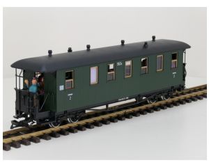 LGB 30350 Sächsischer Personenwagen 2. Klasse 563k Kugellager Achsen, Innenbeleuchtung, 10 Figuren