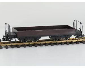 TRAINLINE45 3050101 Set 2x Niederbordwagen Braun Mit Wittenberger-Drehgestell (HSB), Metallrader
