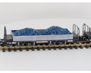 TRAINLINE45 3050101 Set 2x Niederbordwagen Grau Mit Drehgestell Sächsische-Bauart (DR), Metallrader