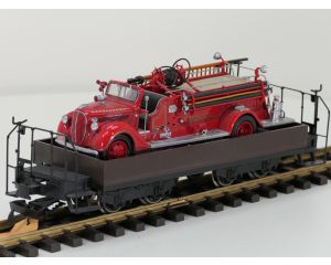 TRAINLINE45 3050100 Niederbordwagen Braun Mit Wittenberger-Drehgestell (HSB) Yat Ming 20058 Georgetown 1938 Ford Rear Axle Fire Engine, Metallrader