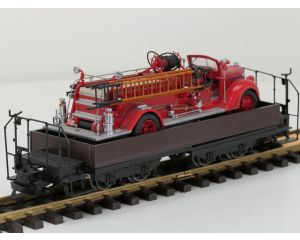 TRAINLINE45 3050100 Niederbordwagen Braun Mit Wittenberger-Drehgestell (HSB) Yat Ming 20058 Georgetown 1938 Ford Rear Axle Fire Engine, Metallrader