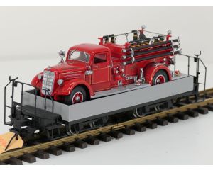 TRAINLINE45 3050100 Niederbordwagen Grau Mit Drehgestell Sächsische-Bauart (DR), Yat Ming 20158 Yat Ming Mack Type 75 Fire Engine 1938 (1/24) Metallrader