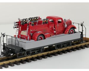 TRAINLINE45 3050100 Niederbordwagen Grau Mit Drehgestell Sächsische-Bauart (DR), Yat Ming 20158 Yat Ming Mack Type 75 Fire Engine 1938 (1/24) Metallrader