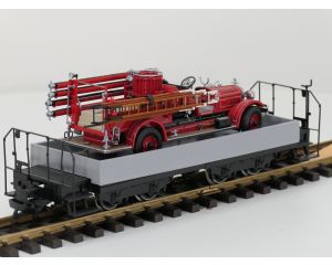 TRAINLINE45 3050100 Niederbordwagen Grau Mit Wittenberger-Drehgestell (HSB) Yat Ming 20128 Seagrave Fire Truck (1927) 1/24, Metallrader