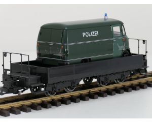 TRAINLINE45 3050100 Niederbordwagen Schwartz Mit Wittenberger-Drehgestell (HSB), Metallrader,& 1x Neues Rietze Modell 1:22,5 als Beladung