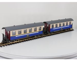 TRAINLINE45 3530xx Set 2x East India Railways Company - Himalayan Bird,  6 Fenster,Figuren, Innenbeleuchtung, Metallrader, Energiespeicher, #449 & #450