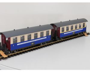 TRAINLINE45 3530xx Set 2x East India Railways Company - Himalayan Bird,  6 Fenster,Figuren, Innenbeleuchtung, Metallrader, Energiespeicher, #449 & #450