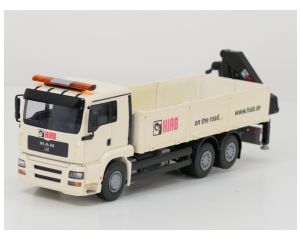 Emek 1:25 Scania R500 Crane Truck White #9929