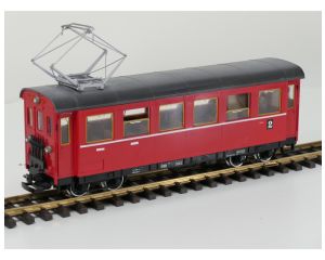 LGB 3063 A UNIKAT ! Steuerstandwagen der RhB, Metallrader, Innen & Aussen beleuchtung, 3 Figuren