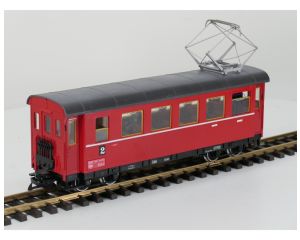 LGB 3063 A UNIKAT ! Steuerstandwagen der RhB, Metallrader, Innen & Aussen beleuchtung, 3 Figuren