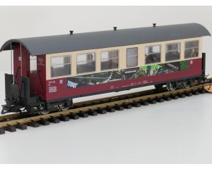 TRAINLINE45 3530749 HSB Personenwagen 900-439, "Harzdrenalin", 5 Figuren, Innenbeleuchtung, Metallrader, Energiespeicher, #724