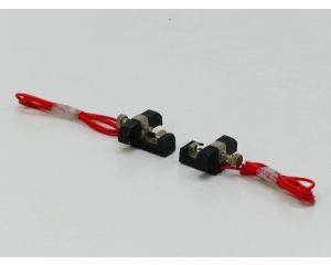LGB 50161 Gleisanschlußklemmen, 2St. Gebruikt, met Rode kabel's