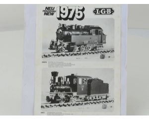 LGB Neu/ Nouveau/New 1975 Neuheiten blad A4