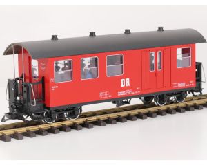 LGB 31710 DR/HSB personenwagon 902-304 KBD 2xKugell Achse, 2xnormale Metallachse, 2x Massoth Innenbeleuchtung. 5x Preiser Figur