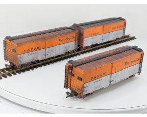 Magnus Set 3St. LGB 4091 Denver & Rio Grande Boxcar's, Verouderd