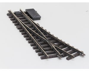 LGB 16150 Elektr.Weiche,links, R3,22.5Grad, Buiten gebruikt, Met Schroefbare railverbinders