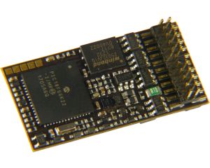 ZIMO MX645P22 Sound-Decoder – 30 x 15 x 4 mm – 1,2 A – 10 FA – PluX22 Schnittstelle