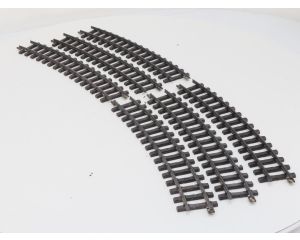 LGB 16000 Set 6St. Gebogenes Gleis,R3,22.5 Grad, Met Schroefbare railverbinders