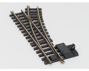 LGB 16050 Elektr.Weiche  rechts & 12040 Weichenlaterne beleuchtet, R3,22.5 Grad, Buiten gebruikt, Met Schroefbare railverbinders, 