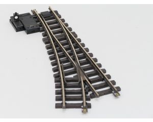 LGB 16050 Elektr.Weiche  rechts & 12040 Weichenlaterne beleuchtet, R3,22.5 Grad, Buiten gebruikt, Met Schroefbare railverbinders, 