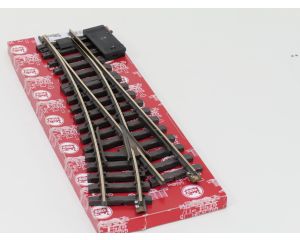 LGB 16050 Elektr.Weiche  rechts, R3,22.5 Grad, Buiten gebruikt, Met Schroefbare railverbinders