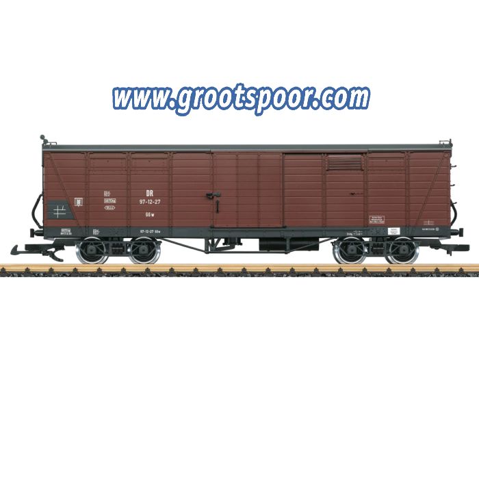 LGB 43602 DR gedeckter Güterwagen GGw, Metallrader