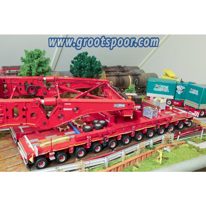 Uniek 1:24 Diorama met Realistische Girderbridge, SPMT Platforms en Transformator, Kahl transport